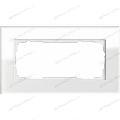 Рамка белое стекло 2-ая без перегородки Gira ESP