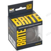 BRITE Светорегулятор поворотно-нажимной 600Вт СС10-1-0-БрТБ темная бронза IEK
