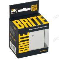 BRITE Выключатель карточный 30А ВС10-1-8-БрЖ жемчуг IEK