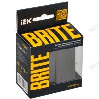BRITE Выключатель 2-клавишный с индикацией для отелей 10А ВС10-2-9-БрТБ темная бронза IEK