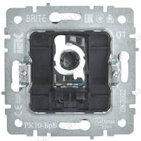 BRITE Розетка компьютерная RJ45 кат.5E РК10-БрБ белый IEK