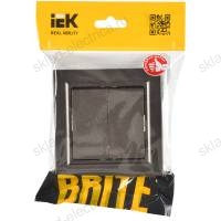 BRITE Выключатель 2-клавишный 10А в сборе ВСР10-2-0-БрТБ темная бронза IEK