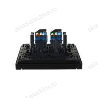 Розетка компьютерная двойная RJ45 кат.6 FP134 черный IEK FORTE&PIANO