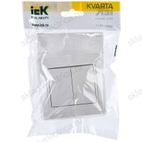 KVARTA Выключатель 2-клавишный 10А IP44 ВС10-2-0-КБ-44 белый IEK