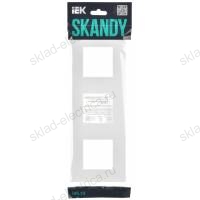 SKANDY Рамка 3-местная SK-F03W арктический белый IEK