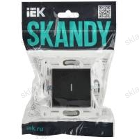 SKANDY Выключатель 1-клавишный с индикацией 10А SK-V07Bl черный IEK