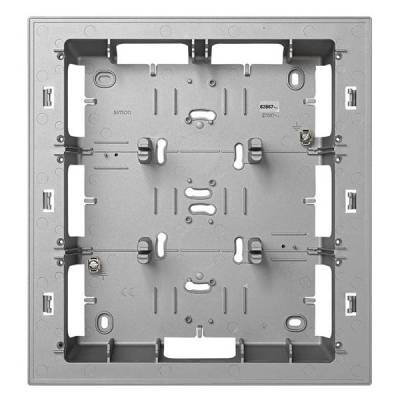 Монтажная коробка для накладного монтажа (под 3-хрядную рамку), 250*193*53мм, S82C, алюминий