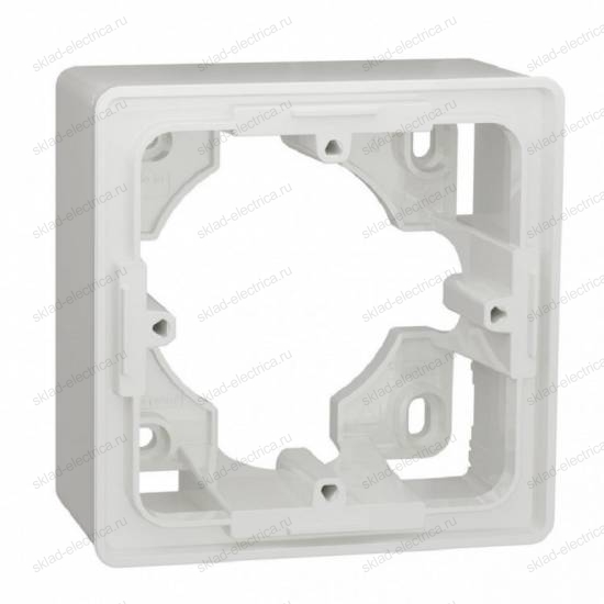 Одноместная коробка для накладного монтажа Schneider Electric Unica Studio, белый NU800218