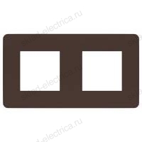 Рамка двойная Schneider Electric Unica Studio Color, шоколад-белый NU280416