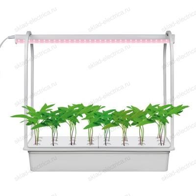 Набор для гидропоники "Минисад Aqua simple" светильник для растений светодиодный с подставкой, спектр для фотосинтеза белый Uniel UL-00004499