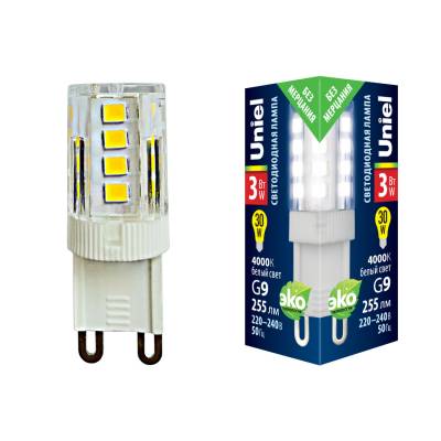 LED-JCD-3W/4000K/G9/CL GLZ09TR картон