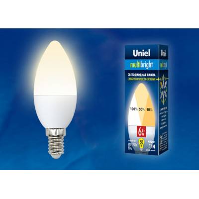 LED-C37-6W/WW/E14/FR/MB PLM11WH картон