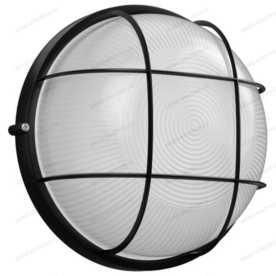 Светильник НПП1102 черный/круг с реш.100Вт IP54 IEK
