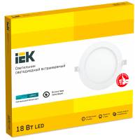 Светильник ДВО 1607 белый, круг LED 18Вт 4000 IP20 IEK