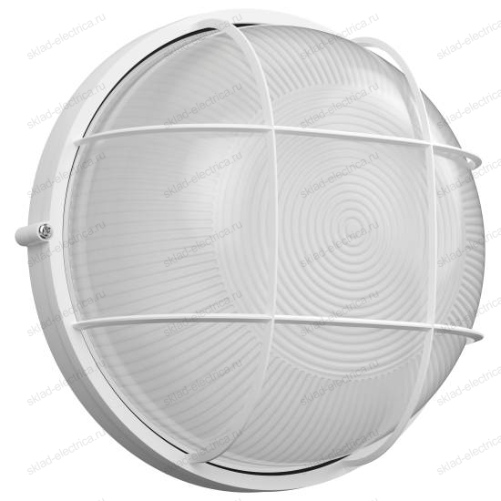 Светильник НПП1102 белый/круг с реш. 100Вт IP54 IEK