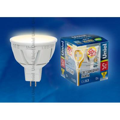 LED-MR16-5W/WW/GU5.3/FR ALP01WH пластик