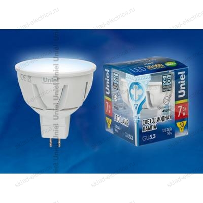 LED-JCDR-7W/NW/GU5.3/FR ALP01WH пластик