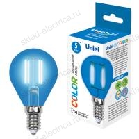 LED-G45-5W/BLUE/E14 GLA02BL картон