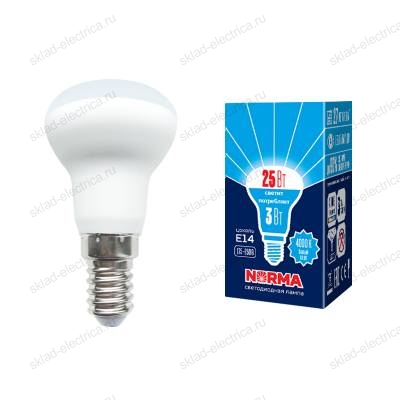 LED-R39-3W/4000K/E14/FR/NR картон