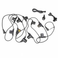 UDL-K121 10/E27/5M 5C IP65 BLACK BELT-LIGHT Гирлянда Белт-лайт, 5 м + 1,5м сетевой шнур. 10 патронов E27, шаг 50см. 5 заглушек. Чёрная. TM Uniel.