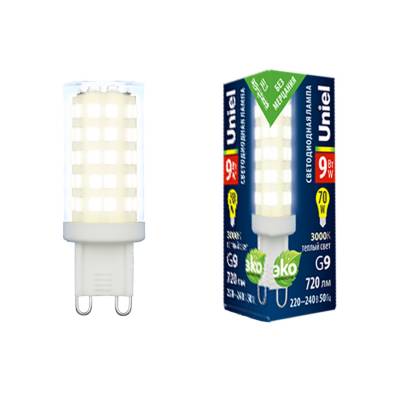 LED-JCD-9W/3000K/G9/CL GLZ09TR картон