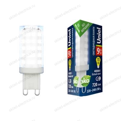 LED-JCD-9W/4000K/G9/CL GLZ09TR картон