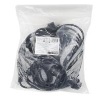 UDL-K121 10/E27/5M 5C IP65 BLACK BELT-LIGHT Гирлянда Белт-лайт, 5 м + 1,5м сетевой шнур. 10 патронов E27, шаг 50см. 5 заглушек. Чёрная. TM Uniel.