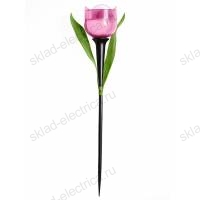 Usl-c-451-pt305 pink tulip садовый светильник на солнечной батарее розовый тюльпан. белый свет. 1xlr аккумулятор в-к. ip44. tm uniel.