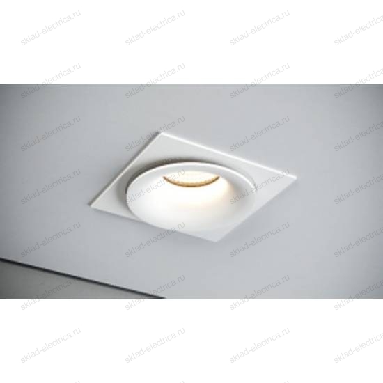 Светильник встраиваемый белый с белой рамкой Quest Light NIBIRU LD white + Frame 01 white