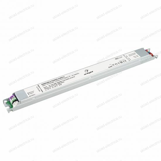 Блок питания ARV-UH24080-LONG-PFC-DALI-A (24V, 3.4A, 80W) (Arlight, IP20 Металл, 7 лет)