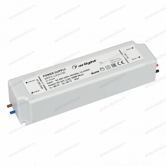 Блок питания ARPV-LV24100 (24V, 4.2A, 100W) (Arlight, IP67 Пластик, 2 года)