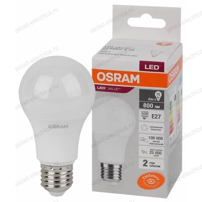 Лампа светодиодная OSRAM LED-Value 10 Вт E27 4000К 800Лм 220 В