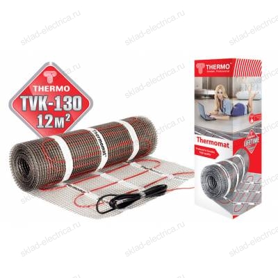 Нагревательный мат (теплый пол) под плитку Thermomat TVK 130 12 кв.м (130Вт/кв.м)