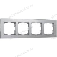 Рамка четверная алюминий Werkel Aluminium a033742 WL11-Frame-04