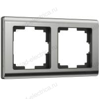 Рамка двойная Werkel Metallic, глянцевый никель WL02-Frame-02