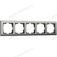 Рамка пятерная Werkel Metallic, глянцевый никель a030790 WL02-Frame-05