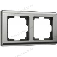 Рамка двойная Werkel Metallic, глянцевый никель WL02-Frame-02