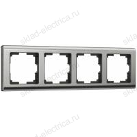 Рамка четверная Werkel Metallic, глянцевый никель a028862 WL02-Frame-04