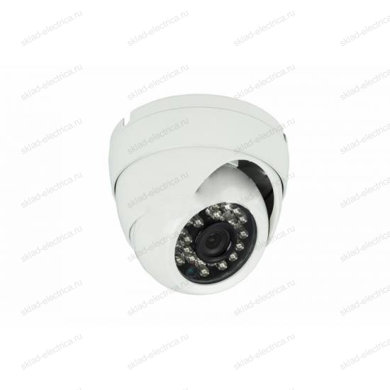 Купольная камера AHD 1.0Мп (720P), объектив 2.8 мм. , встроенный микрофон, ИК до 20 м. 45-0155